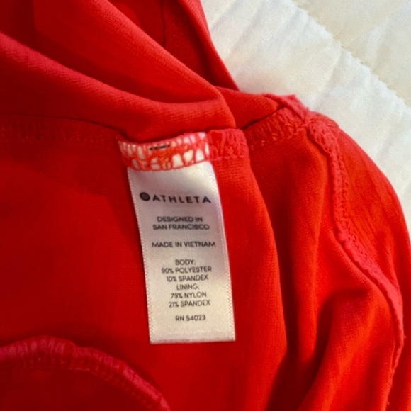 Athleta Cycling Size Large Orange/Tangerine Color Top - Picture 11 of 13